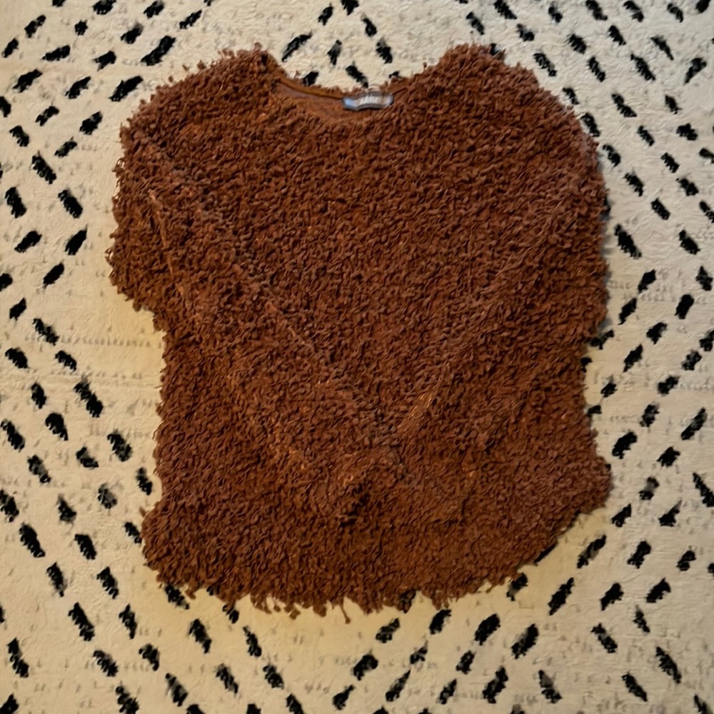 Super cute brown sweater size large.  Only worn once!